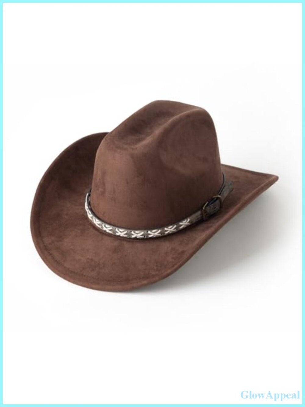 Suede Cowboy Hat Western Wide Brim Cowgirl Hat Adjustable Strap